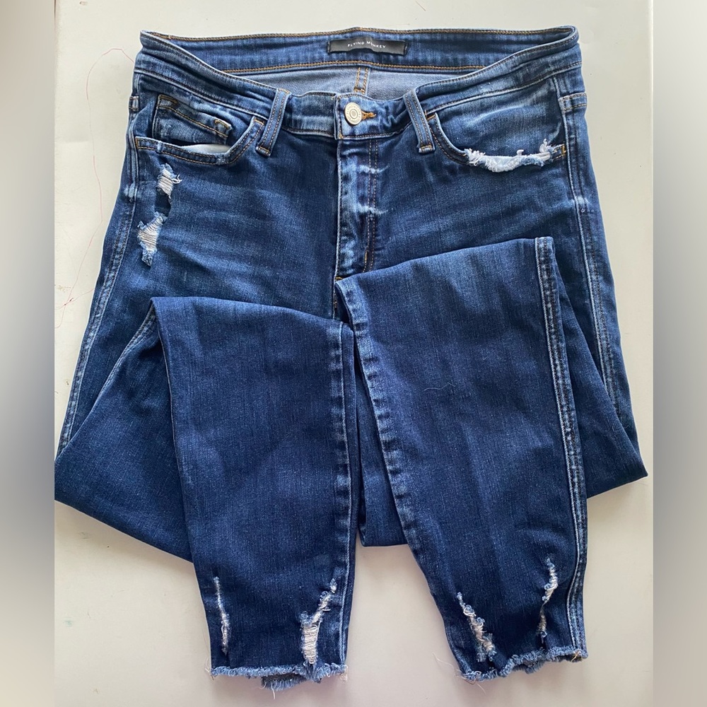 Size 30 Flying Monkey distressed skinny jeans